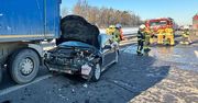 S19: Groźny wypadek czterech aut przed zjazdem Kraśnik Północ