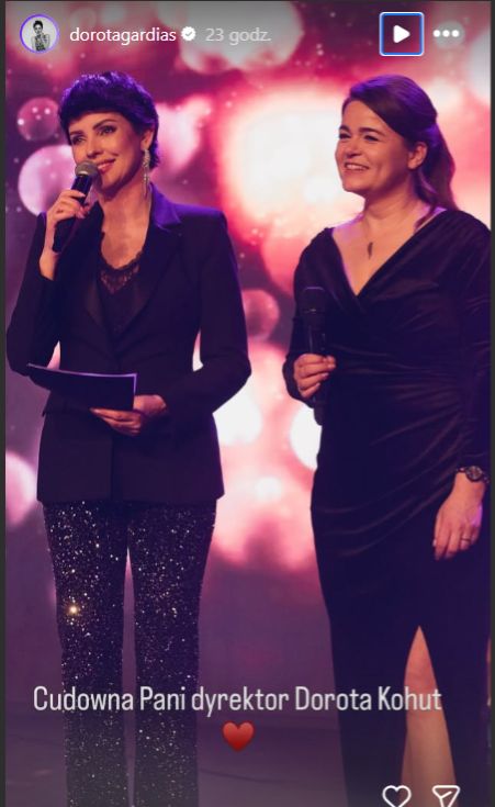 Dorota Gardias cała w czerni