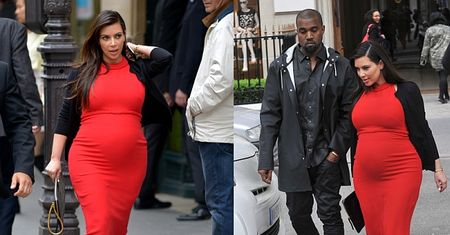 Kim Kardashian w Paryżu w czerwonej sukni! (ZDJĘCIA)