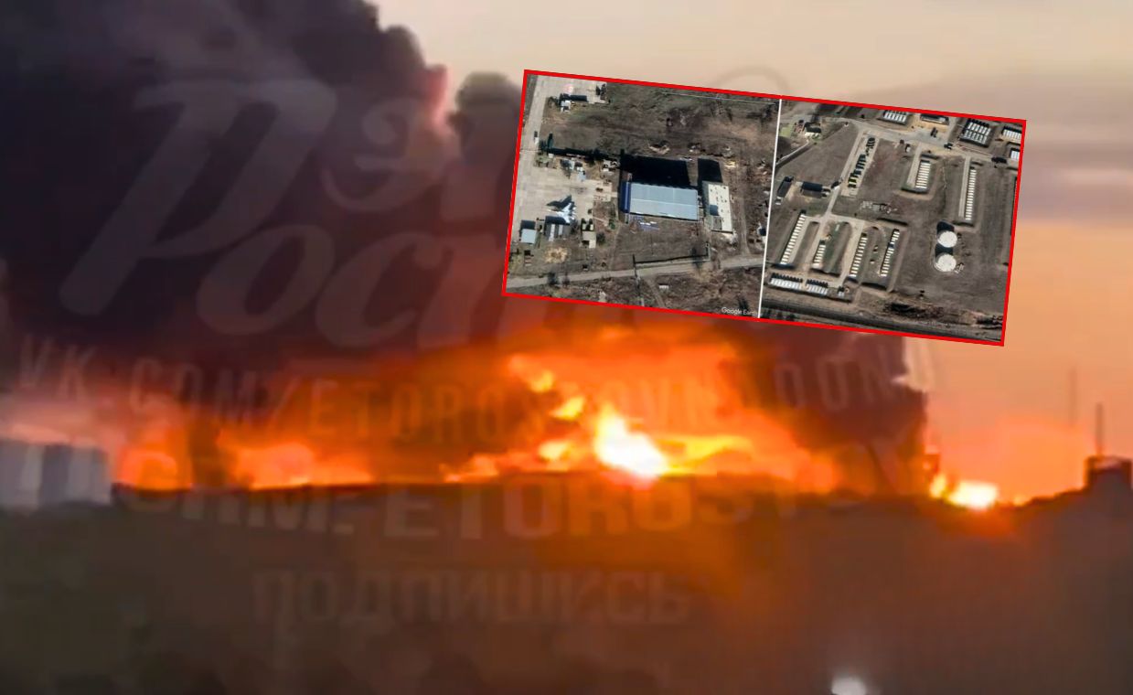 You can see the attack on Russia in the photos. "Three impact sites"