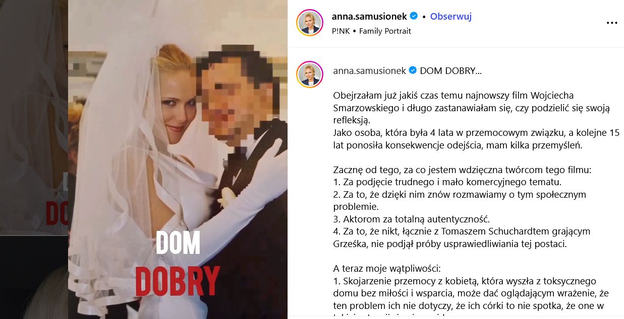 Mocny wpis Anny Samusionek