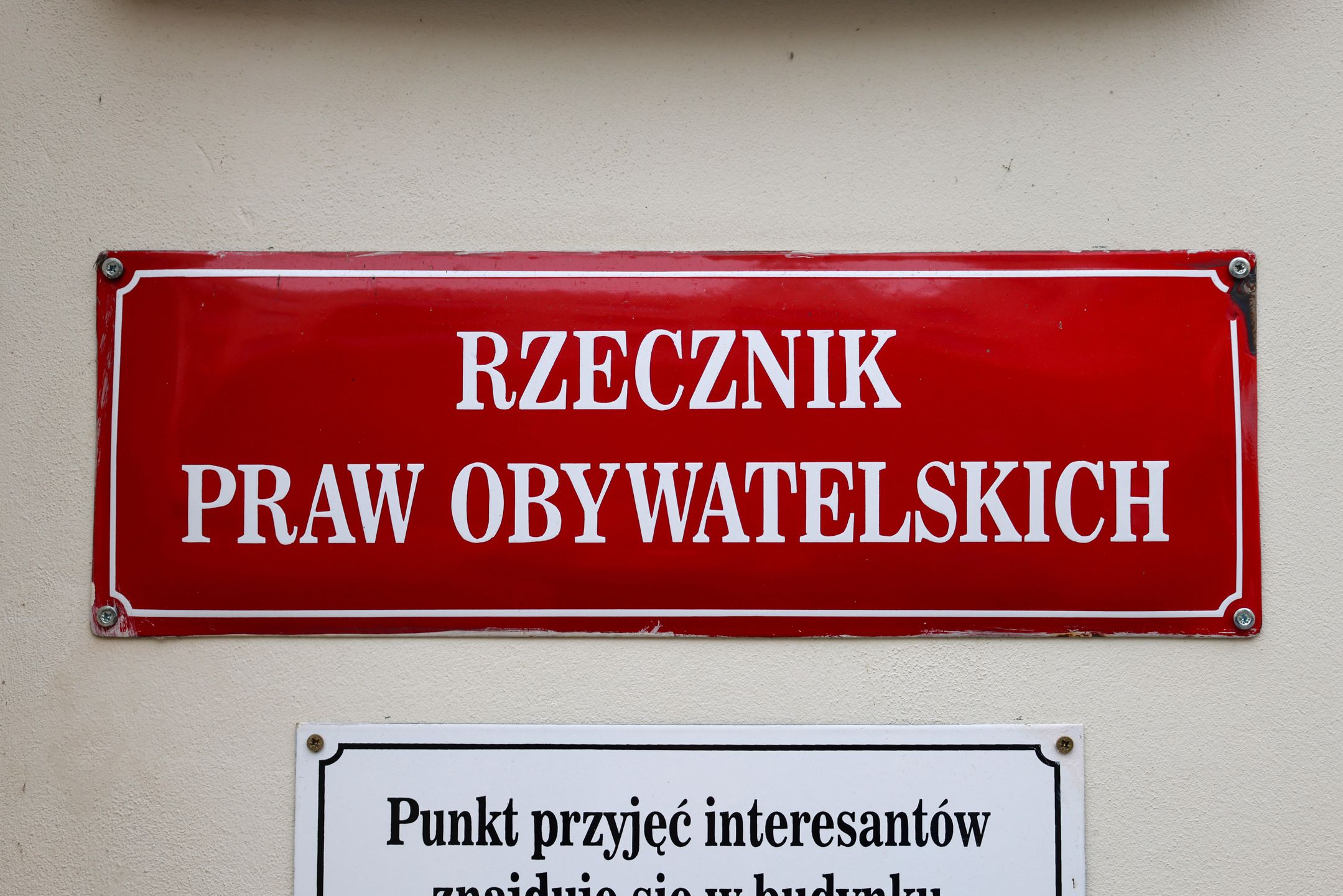 Rzecznik Praw Obywatelskich
Warszawa, 04.10.2024. Siedziba  Rzecznika Praw Obywatelskich w Biurze RPO Warszawie, 4 bm. (az/ibor) PAP/Albert Zawada
Albert Zawada
informacja, konferencja, napis, nazwa, RPO, Rzecznik, Rzecznik Praw Obywatelskich, Spo�ecznie Odpowiedzialne Zam�wienia Publiczne, tabliczka, zam�wienia publiczne, znak graficzny