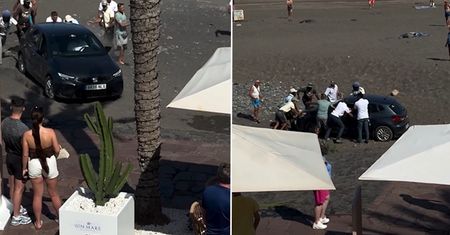 Wjechał na plażę i utknął w piasku. Tłumaczył się, że to przez przypadek