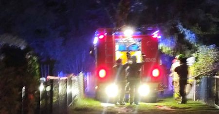 Ogień zajął drewniany domek przy Osmolickiej. Trzy zastępy strażaków w akcji nad Zalewem Zemborzyckim