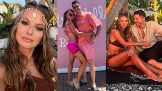 Anna Lewandowska pręży umięśniony brzuch, imprezując kolejno na basenowym "pink party" i "Tulum party" (ZDJĘCIA)