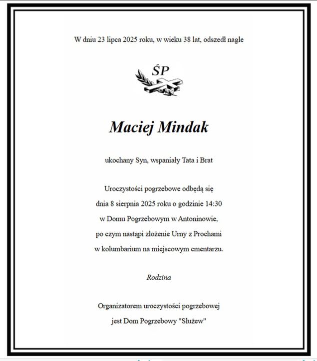 Pogrzeb Macieja Mindaka