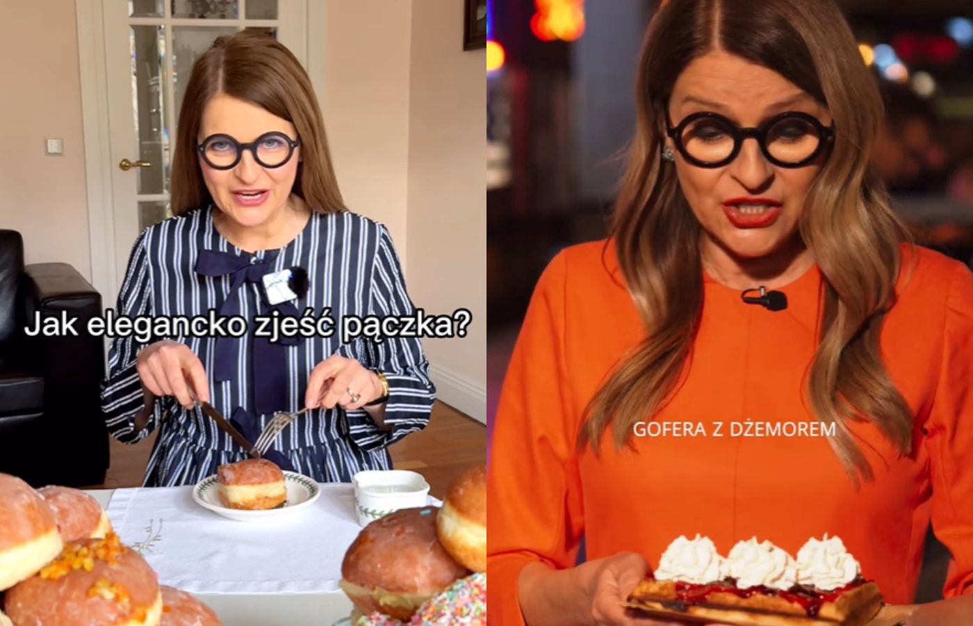 Kamińska-Radomska uczy, jak jeść pączki i gofry
