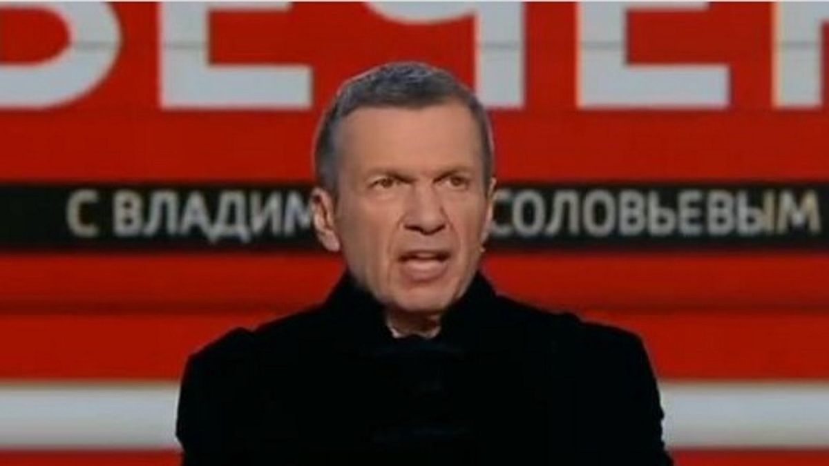 Propagandysta Kremla Władimir Sołowjow wystąpił w rosyjskiej telewizji 