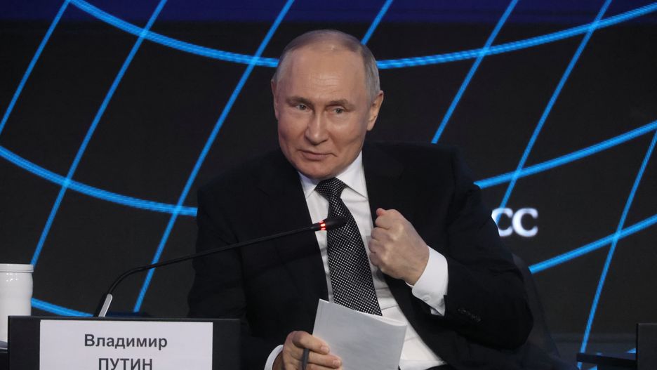 Vladimir Putin Takes Part In The Forum Of Ideas
MOSCOW, RUSSIA - FEBRUARY 20 (RUSSIA OUT) Russian President Vladimir Putin reacts during the Strong Ideas For The New Times Forum, on February 20, 2024 in Moscow, Russia. Putin visited a forum, hosted by the Agency for Strategic Initiatives prior to the 2024 Presidential Election, planned on March. (Photo by Contributor/Getty Images)
Contributor