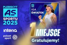 Iga Świątek wygrała plebiscyt "As Sportu"