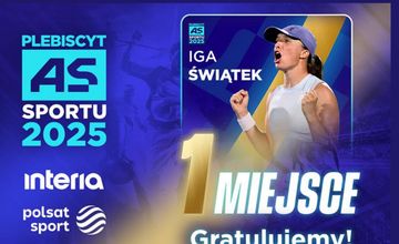Iga Świątek najlepsza w plebiscycie Interii i Polsatu Sport