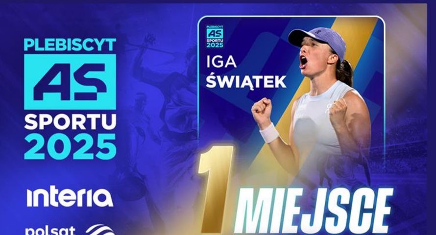 Iga Świątek najlepsza w plebiscycie Interii i Polsatu Sport