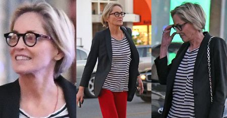 Naturalna Sharon Stone buszuje po sklepach w Los Angeles