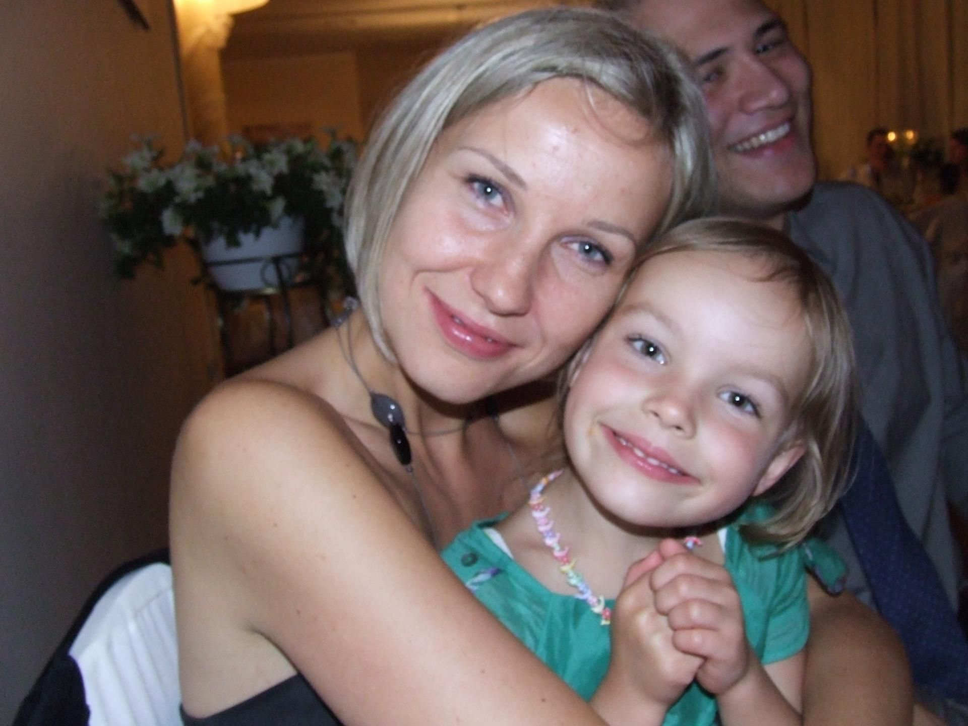 Z córką przed wypadkiem