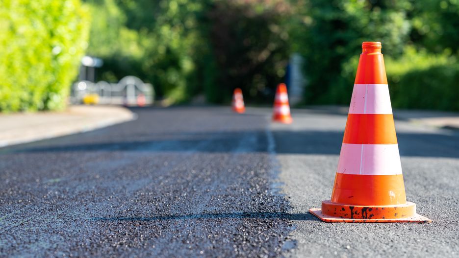 Construction cones marking part of road with a layer of fresh asphalt.
Frank Harms
repair, street, new, road construction, asphalting, tar, maintenance, transportation, industry, activity, construction site, security, car, work, safety, traffic cones, construction cones, traffic pylons, cone-shaped marker, orange and white, cones, construction work, asphalt pavement, warning signs, build, industrial, orange, danger, sign, warning, cone, symbol, asphalt, barrier, caution, road, traffic, street, road, road construction, repair, asphalting, tar, new, maintenance, construction work, transportation, industry, activity, construction site, security, car, work, safety, traffic cones, construction cones, traffic pylons, cone-shaped marker, orange and white, cones, asphalt pavement, warning signs, build, industrial, orange, danger, sign, warning, cone, symbol, asphalt, barrier, caution, traffic