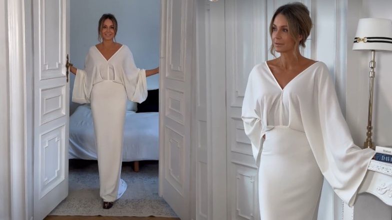 Małgorzata Rozenek w swej białej stylizacji przykuła uwagę dużej liczby internautów