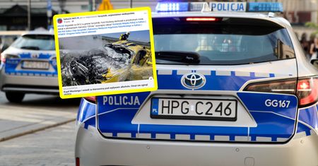 Jechał prostą drogą. Mustang w płomieniach. Kupił go dzień wcześniej