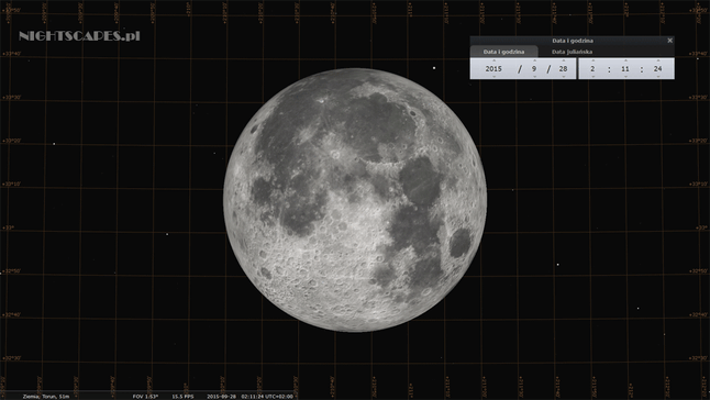 Kolejne fazy zaćmienia Księżyca 28 września 2015.