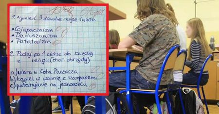 Pokazał sprawdzian z religii. Takich odpowiedzi nie spodziewał się nikt