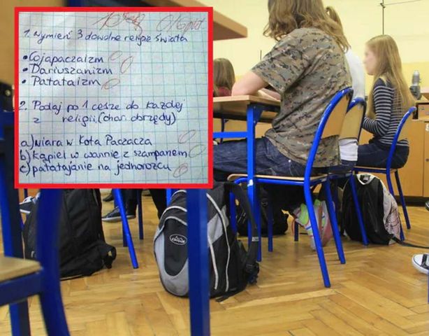 Pokazał sprawdzian z religii. Takich odpowiedzi nie spodziewał się nikt