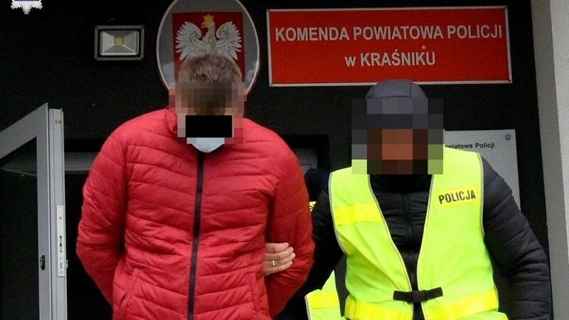 Agresywny pacjent wybił głową szybę w drzwiach kraśnickiego SOR-u