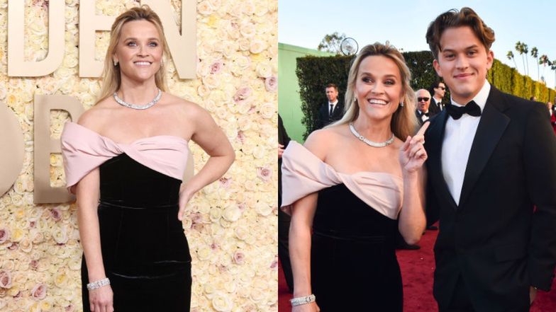 Reese Witherspoon z synem Deaconem na gali rozdania Złotych Globów 2024