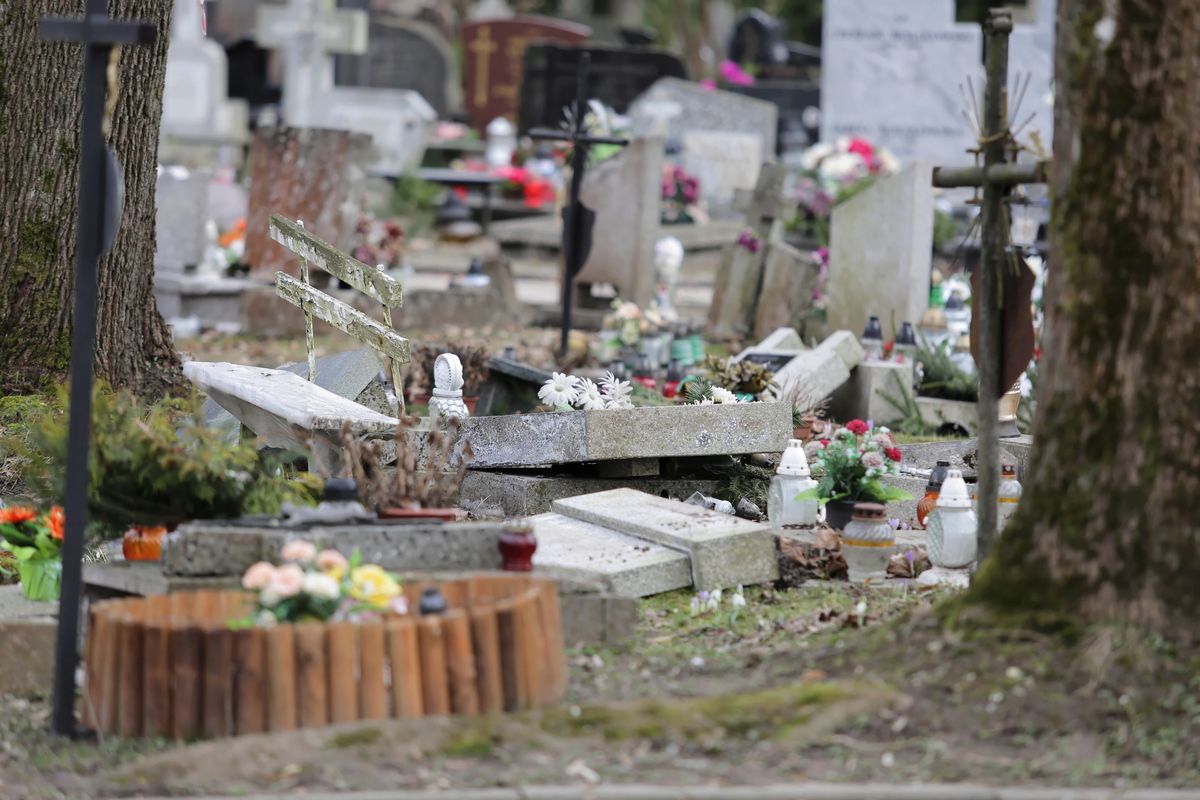 Zdewastowany cmentarz w Olsztynie. Jest apel policji