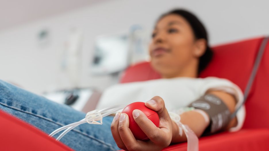 selective focus of medical rubber ball in hand of multiracial woman donating blood while sitting on comfortable medical chair in laboratory, blurred background
equipment,healthcare,hospital,woman,indoors,laboratory,clinic,charity,humanity,multiracial,volunteer,lifesaver,medical procedure,one person,selective focus,young adult,blurred background,Blood Donation,blood pressure cuff,blood bank,sterile environment,blood donor,blood transfusion,medical laboratory,donating blood,comfortable chair,saving lives,healthcare equipment,medical Chair,healthcare environment,ergonomic design,blood transfusion station,healthcare facility,blood donation center,blood transfusion set,clinical setting,healthcare setting,medical rubber ball, equipment, healthcare, hospital, woman, indoors, laboratory, clinic, charity, humanity, multiracial, volunteer, lifesaver, medical procedure, one person, selective focus, young adult, blurred background, blood donation, blood pressure cuff, blood bank, sterile environment, blood donor, blood transfusion, medical laboratory, donating blood, comfortable chair, saving lives, healthcare equipment, medical chair, healthcare environment, ergonomic design, blood transfusion station, healthcare facility, blood donation center, blood transfusion set, clinical setting, healthcare setting, medical rubber ball