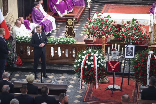 Andrzej Duda na mszy pogrzebowej Jacka Zielińskiego