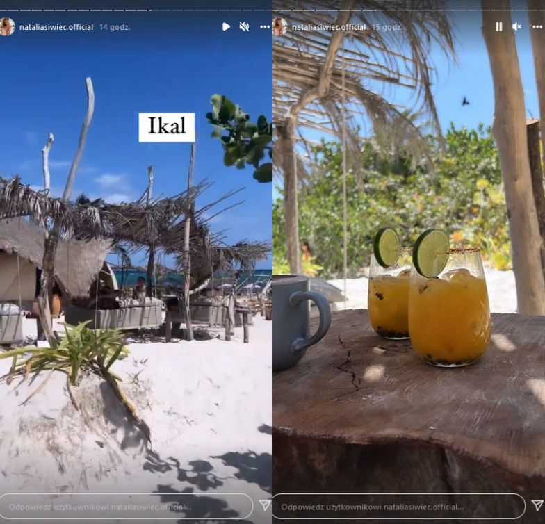 Natalia Siwiec na plaży z rodziną