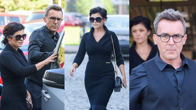 Katarzyna Cichopek i Maciej Kurzajewski w drodze na pogrzeb Andrzeja Precigsa