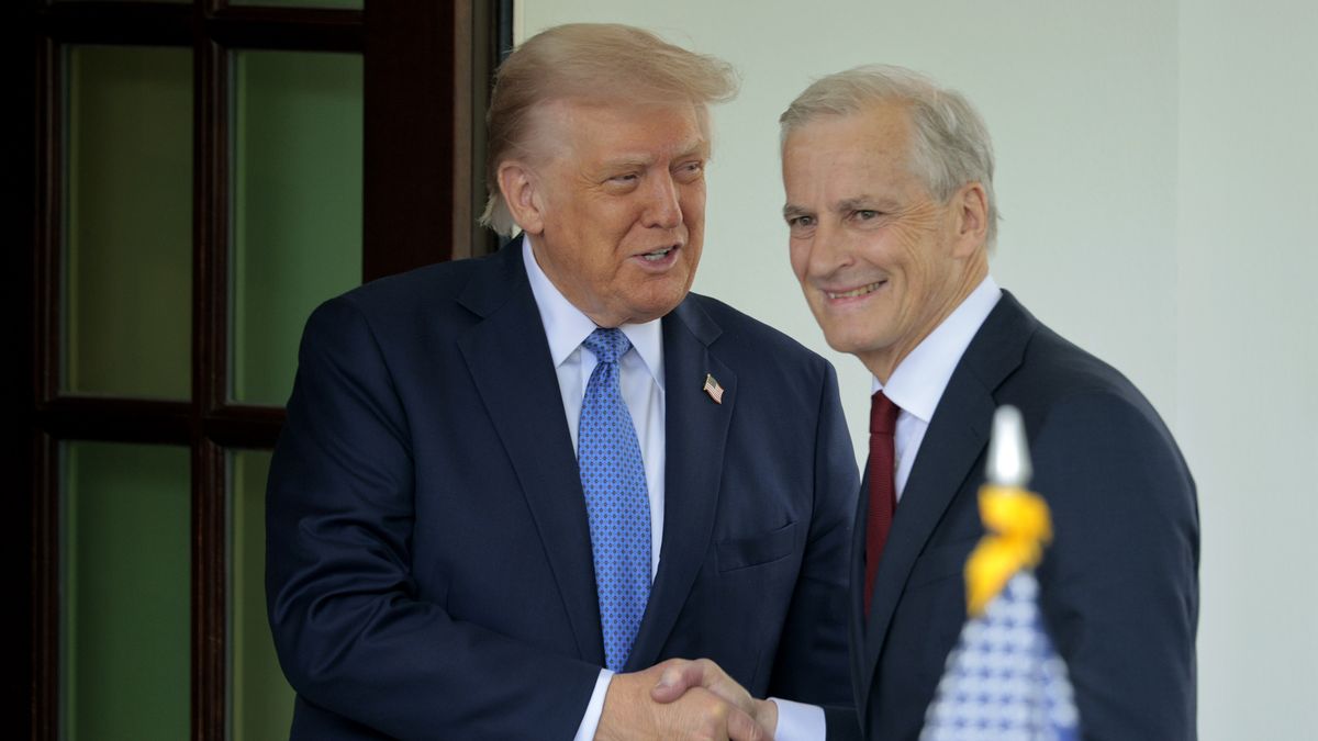 Prezydent USA Donald Trump oraz premier Norwegii Jonas Gahr Stoere