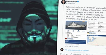 Anonymous nie odpuszczą Putinowi. Wcześniej była "zabawa" jachtem, teraz zablokowali strony