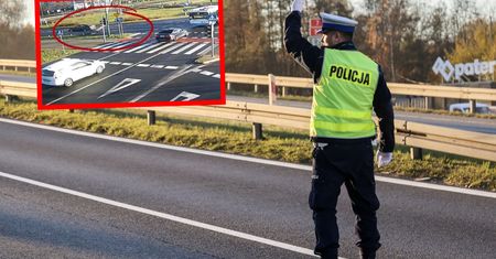 Wjechał na rondo pod prąd. Policja publikuje nagranie