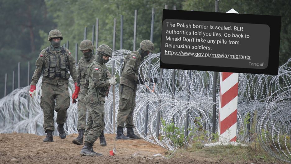 SMS-y do migrantów na granicy z Białorusią. Media: Dostali je także Polacy 