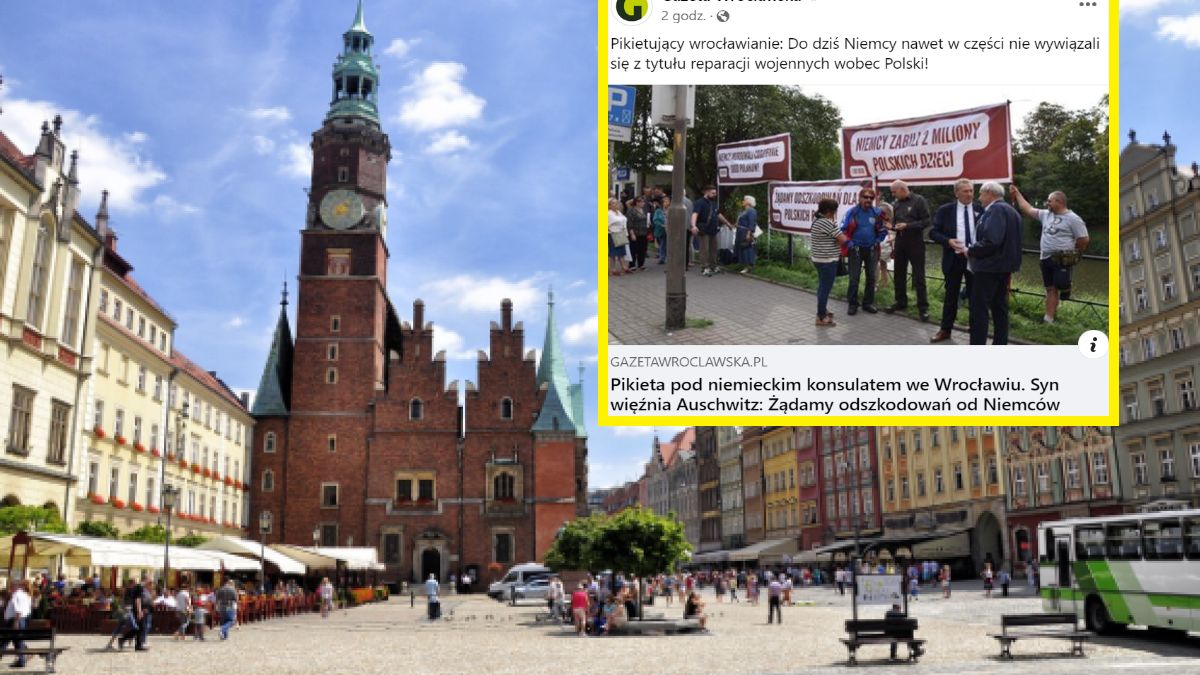 Uczestnicy pikiety uważają, że Niemcy źle traktują Polaków