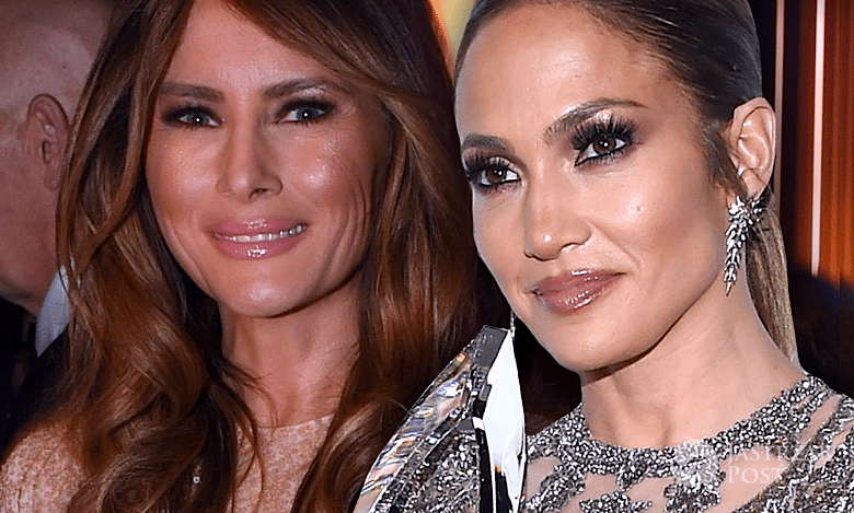 Melania Trump chciała być jak Jennifer Lopez? Zobaczcie jej kreację z balu przed inauguracją