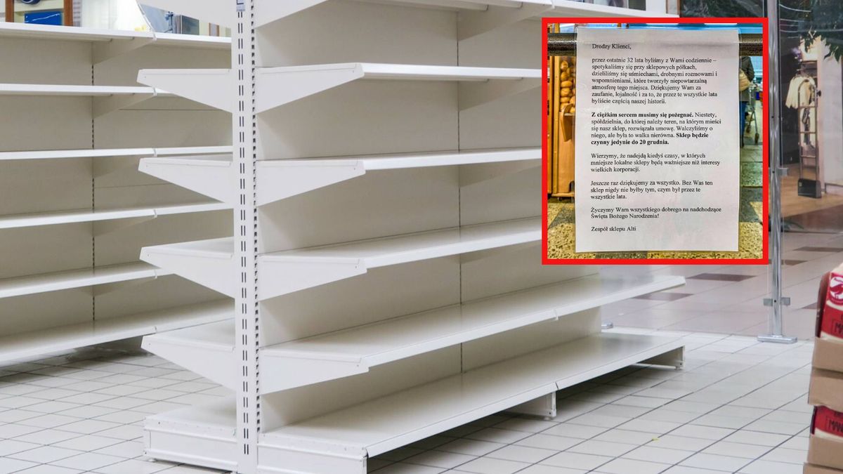 Likwidacja sklepu w Krakowie. Nie wytrzymał próby czasu