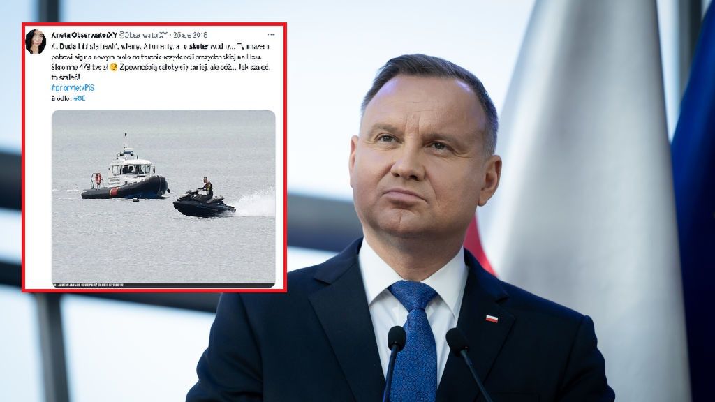 Niebezpieczny wybryk Dudy na skuterze wodnym. Ekspert nie przebierał w słowach