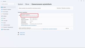 Windows 11: Ekran/Zaawansowane wyświetlanie