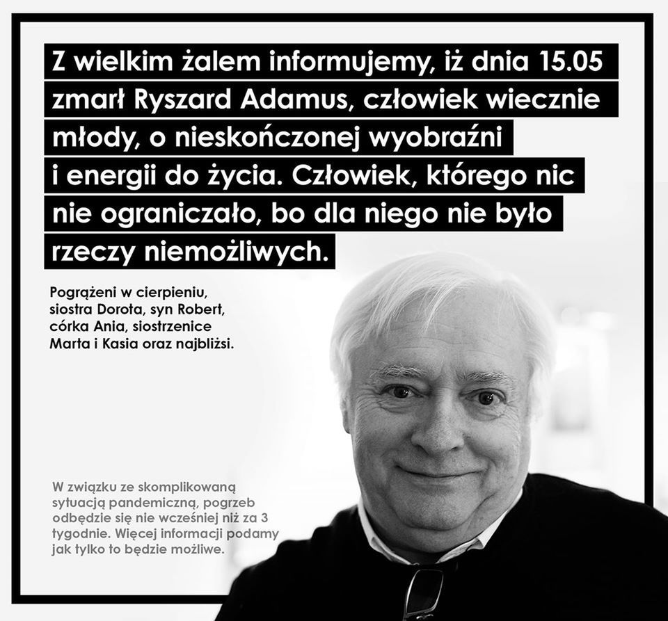 Ryszard Adamus nie żyje
