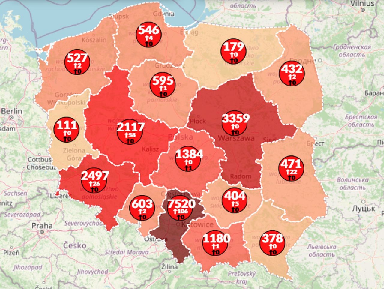 Koronawirus w Polsce. Mapa zarażeń pokazuje nowe przypadki śmiertelne. Już 1025 zgonów