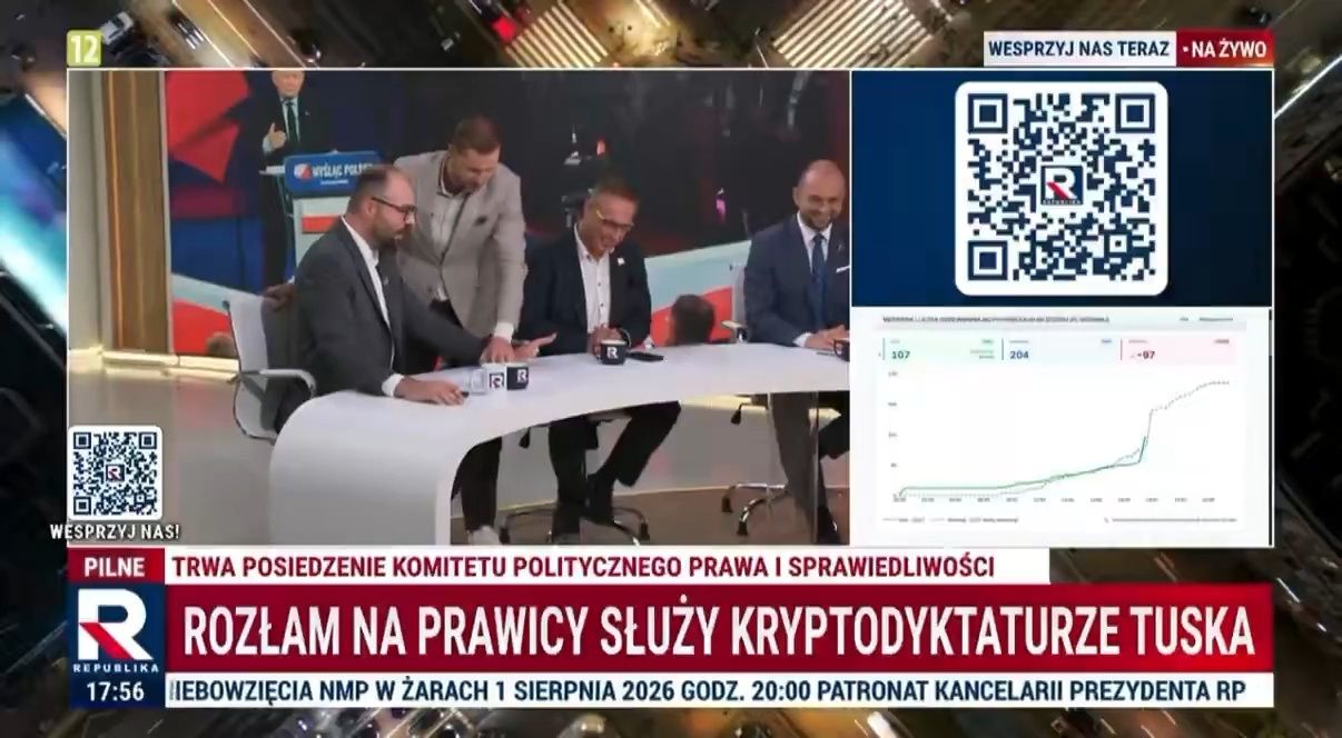 Intrygująca sytuacja na antenie TV Republika