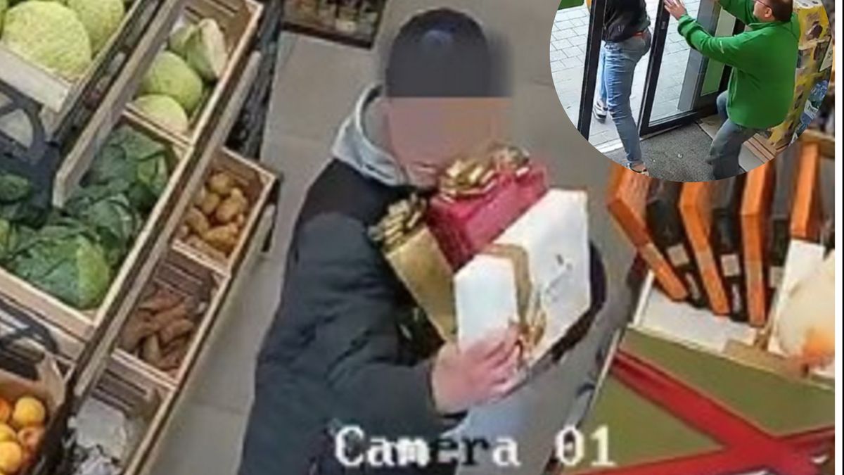 Złodziej z Pabianic ponownie okradł sklep.