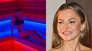 Anna Lewandowska wygrzewa się w saunie (FOTO)