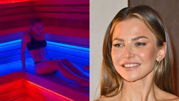 Anna Lewandowska wygrzewa się w saunie (FOTO)