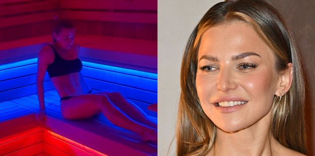 Anna Lewandowska wygrzewa się w saunie (FOTO)