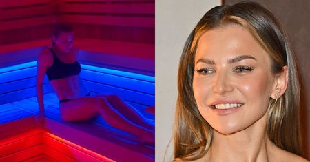 Anna Lewandowska wygrzewa się w saunie (FOTO)