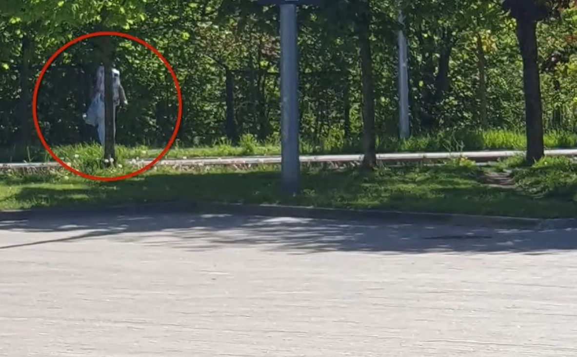 Piaseczno: Złodziejka akcesoriów rowerowych próbowała ukryć się za drzewem