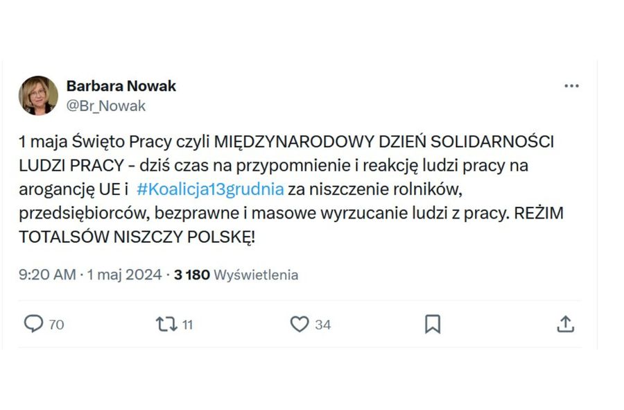Barbara Nowak ostrzega Polki i Polaków